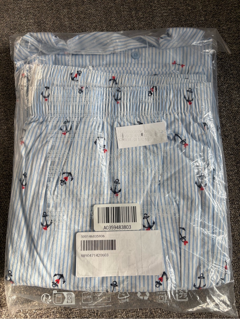 NWT Old Navy Women’s Poplin Pajama Pant Set Anchor Print - Picture 7 of 9